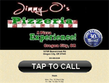 Tablet Screenshot of jimmyospizzeria.mobi